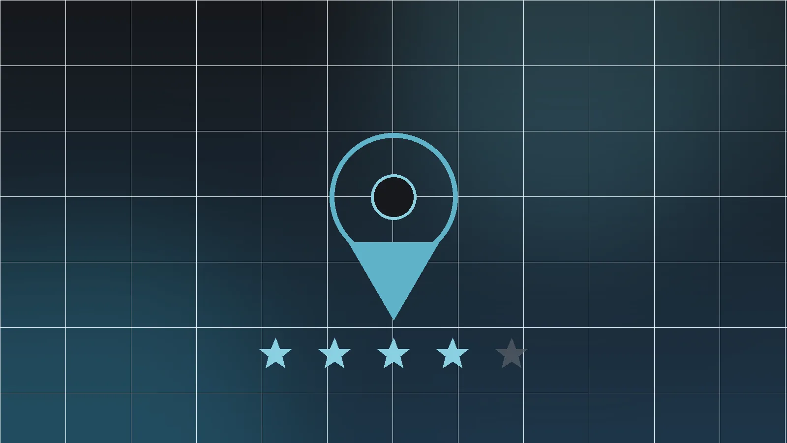 Segnaposto con stelle di recensione — simbolo della scheda dell'attività su Google